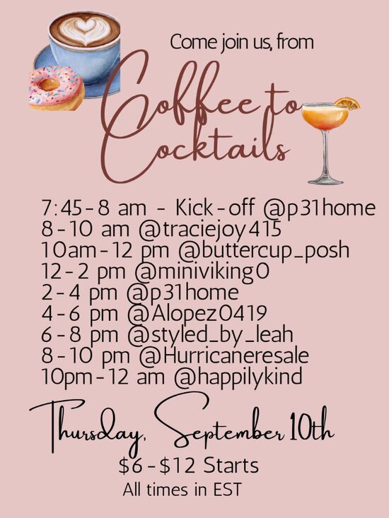 Accessories - Live 9/10 From Coffee to Cocktails Raid Train